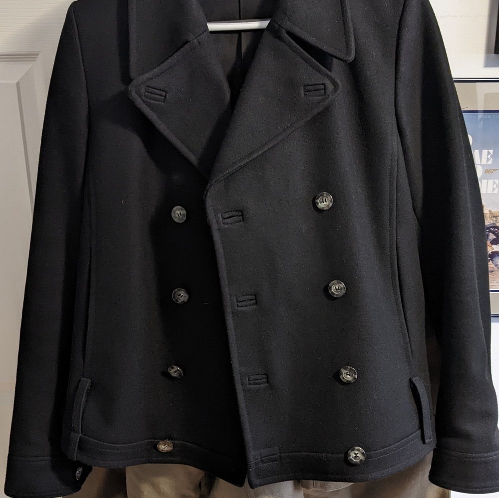 Reiss short double breasted overcoat